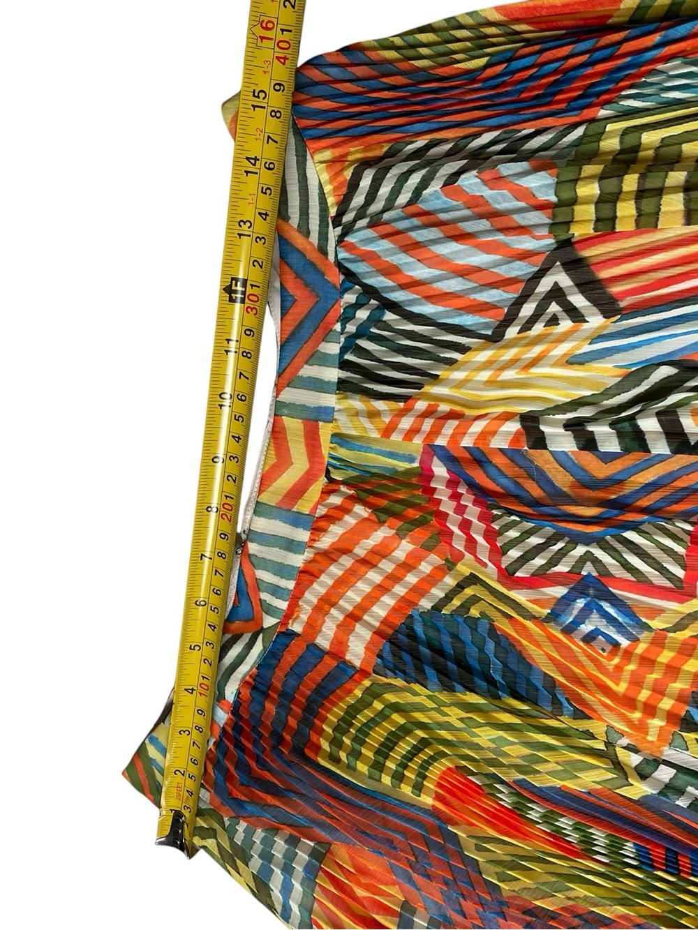Alice + Olivia Skirt Shannon Rare Pleated Maxi Skirt Geometric Multicolor - Picture 5 of 9